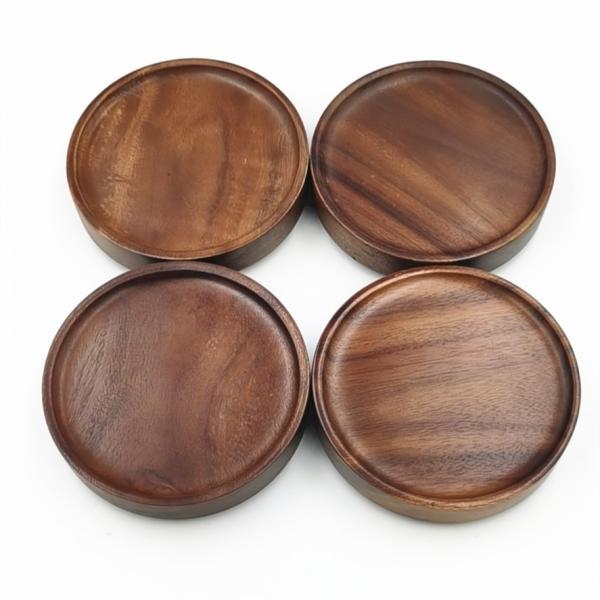Couvercle en bois d'acacia pour bouteille en verre Mason, couvercle en pot Mason