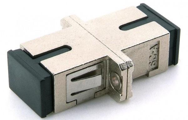 Multimode Sc Fiber Adapter , Sc Simplex Adapter With Metal Housing