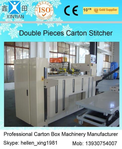 3 Ply / 5 Ply / 7 Ply Paperboard Box Stitching Machine For Big Size Carton