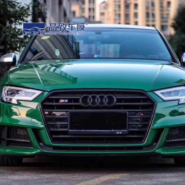 Crystal Glossy Post Green Car Vinyl Wrap Air Self-adhesive Decoration Roll Film Vehicle Auto Stickers