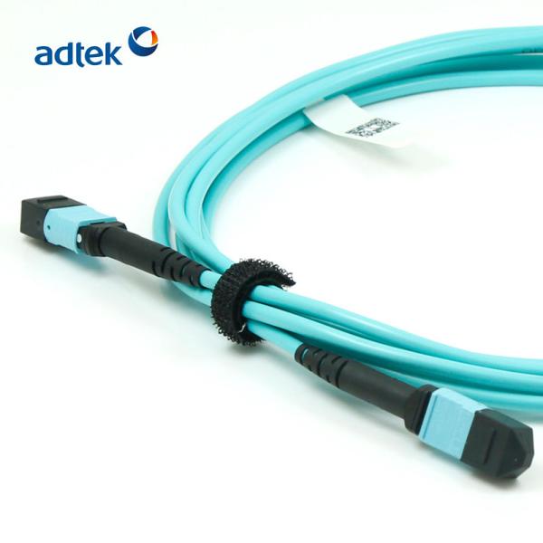 MTP-MTP       Female To Female OM3 12/24 Fibers 3M PVC/LSZH Aqua Trunk Cable
