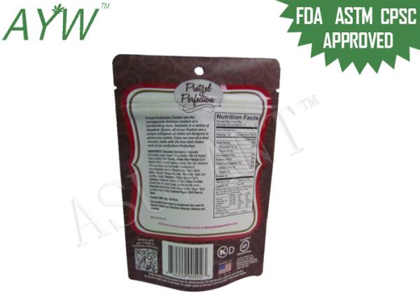 Plastic Food Stand Up k Bags Moisture Resistant , PET Biodegradable Food Packaging Pouches