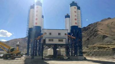 Dust Proof Concrete Batching Mixer , Twin Shaft Forced Central Mix Concrete Plant