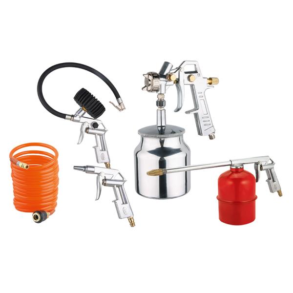 W-2000C4 5PCS Air Suction Spray Gun Air Hose And Inflator Air Dustor Portable Painting Tools