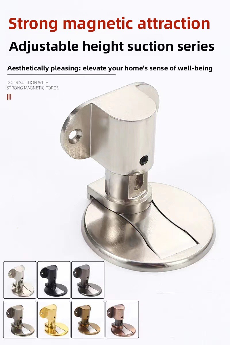 XF Black Red Bronze Durable Door Stopper Zinc Alloy Non-Punch Anti-Collision 3-Year Warranty Minimalist Design Wall Mount Hotel