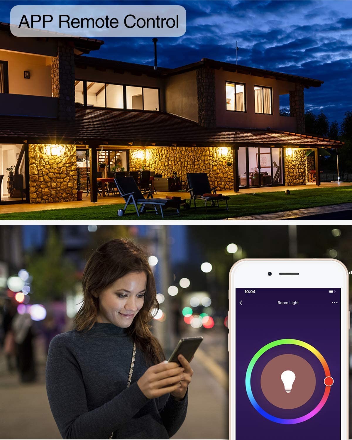 Шарик СИД Tuya Alexa 10W E27 E26 B22 Dimmable умный Wifi RGB + белый