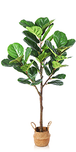 Artificial Golden Dieffenbachia Plant 43 Inch Tall Fake Tropical Lifelike Tree in Pot Silk Faux Dark Green Plant