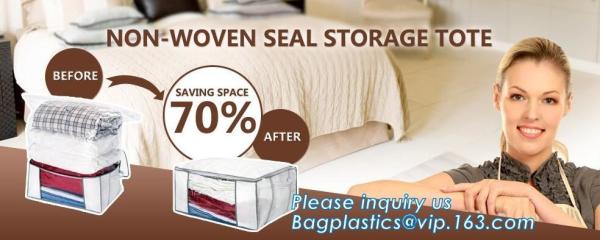 garment canvas tote with vacuum bag, Vacuum hang compressed bags for Down jacket, Compressed Saving Suitcase Space bags