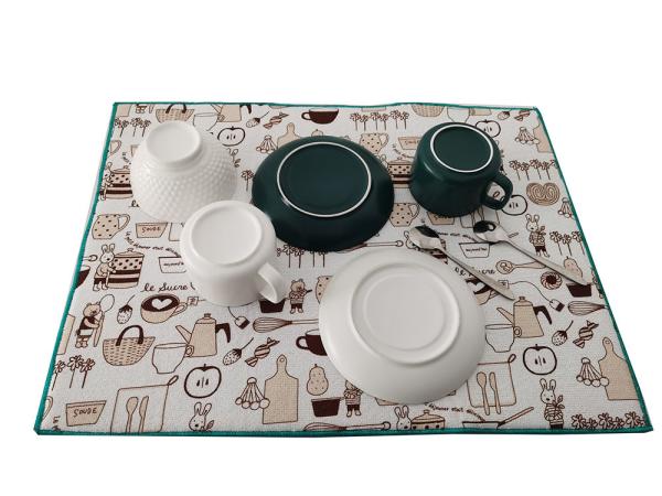 15x20in Microfiber tornam côncava a secagem da absorção de água de Mat For Pots Pans Cups