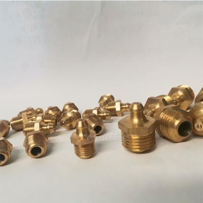 Brass M10 Grease Gun Nipple Ends Straight Assortment Kit 45 90 Degree Angled