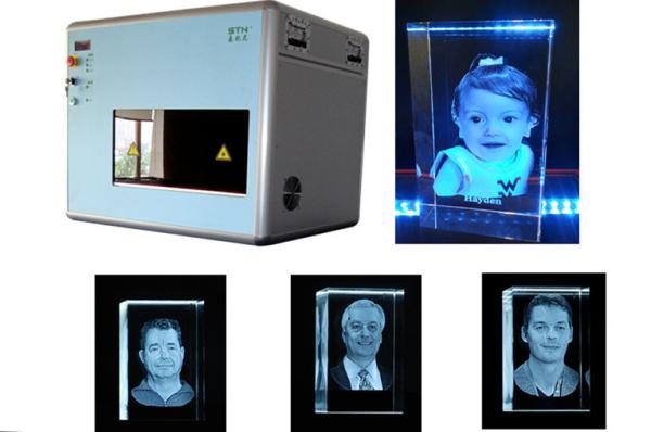 Portable 4000HZ 3D Laser Glass Engraving Machine Motion Control Diode Pumped
