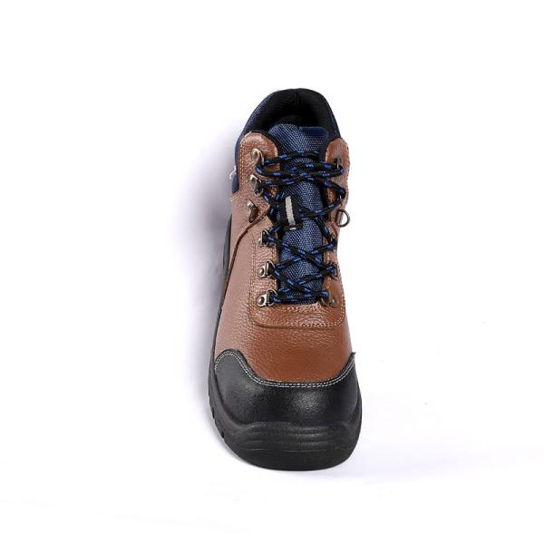 Cow Leather Anti Oil Safety Footwear Smash Resistant Impact Proof Mens Construction Shoes