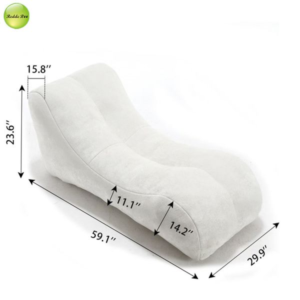 Single Velvet Compressed Sofa Fabric Corner Lounge Chair Bedroom Furniture