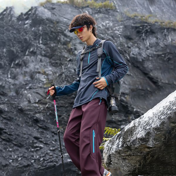 Stand Collar Color Block Jacket Thermal Antibacterial Polartec Fleece Outdoor Pullover