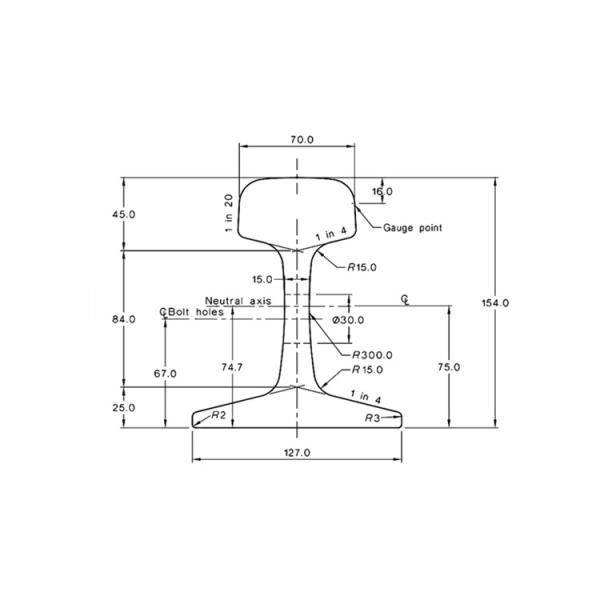 рельс тяжелой стали 50кг/М для перевозки больших проезжих частей шахты