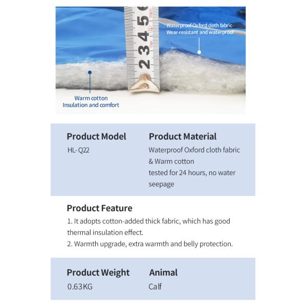 Waterproof Oxford Cloth Calf Coat with Snap Closure for Calve Stay Healthy