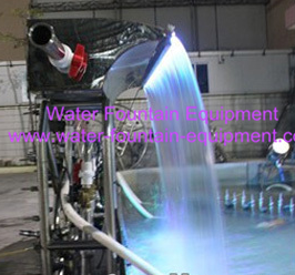 Stainless Steel Waterfall Fountain With RGB LED Color Lamp Inside AC24V