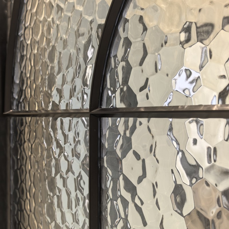 2.0mm Thickness Aluminium Glass Swing Door French Inspired Silent Operation