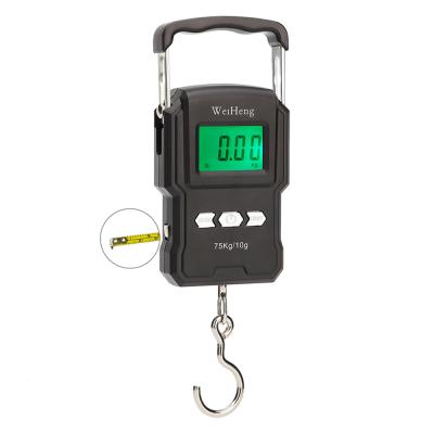 Balance numérique WH-A22 Portable pour colis avec mètre ruban de 1 mètre et mesure de poids jusqu'à 75 kg de Weiheng