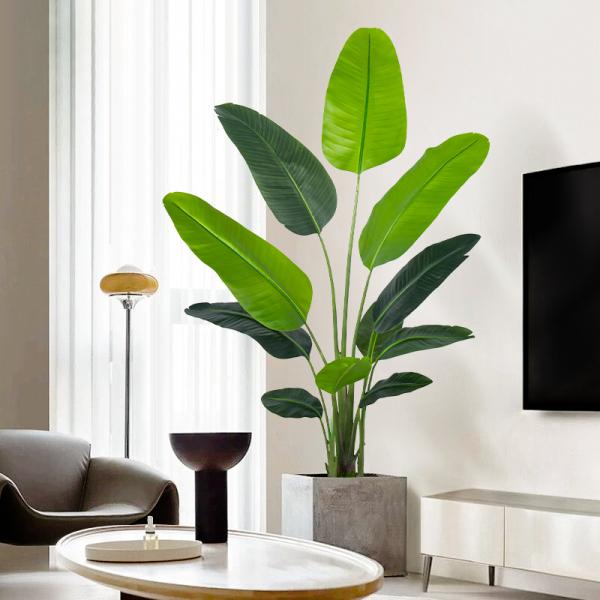 Multiple sizes Tall Bird of Paradise Artificial Tree  with Large Trunks and Realistic Leaves Big Faux Floor Potted Plants Fake Silk Plants for Home Office Living Room Decor Indoor