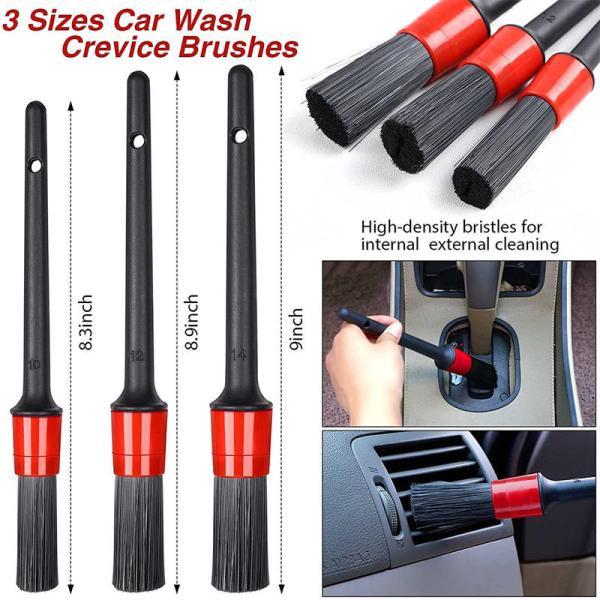 Coral Fleece Car Detailing Brush Auto Upholstery Brush For Dashboard AC Cleaning