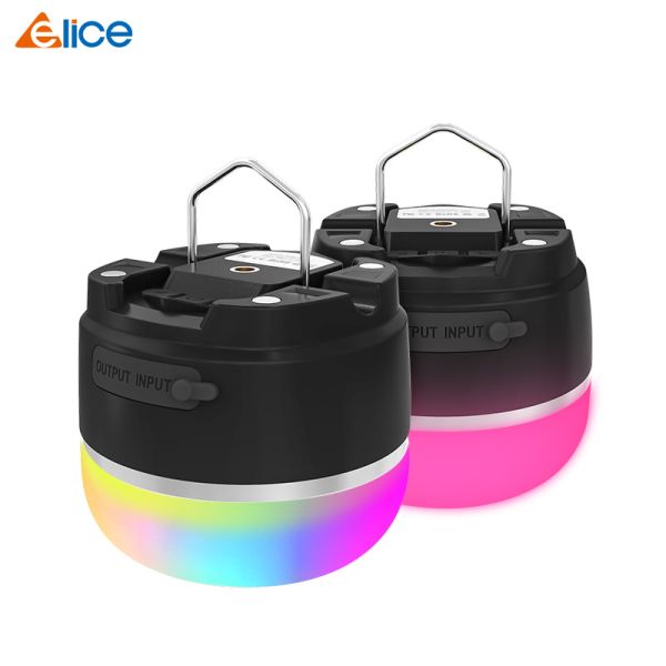 2700-6500K Color Temperature RGB LED Portable Camping Lantern Emergency Light 6-level Brightness IPX7 Waterproof Outdoor