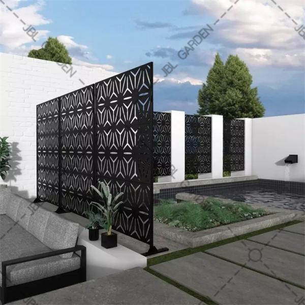 Laser Cut Metal Privacy Room Divider Corten Steel Screen For Garden Outdoor