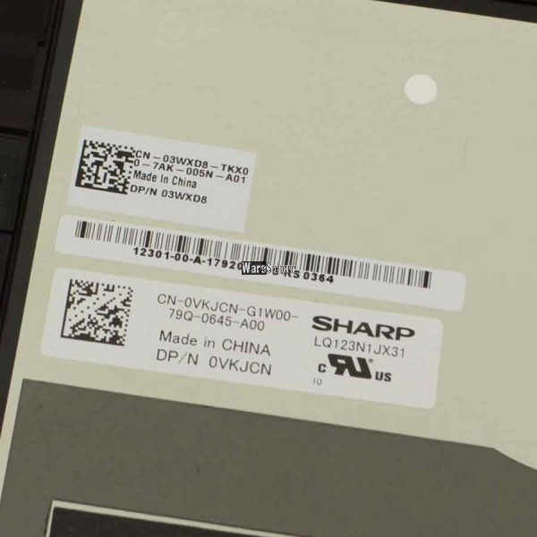 12.3 Inch Lcd Laptop Display Assembly For Dell Latitude 5285 Tablet 3WXD8 03WXD8 LQ123N1JX31