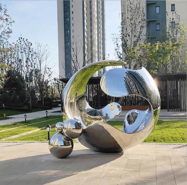 3.0 Meter High Welding Stainless Steel Sculpture