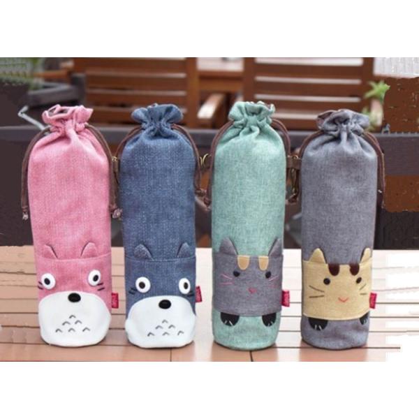 2019 Hot-Selling BPA FREE Collapsible cute cartoon sleeve water bottles bags