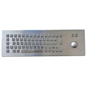 IP65/IK07 Industrial Keyboard With Trackball Featuring 38mm Trackball and SUS304 Stainless Steel Construction