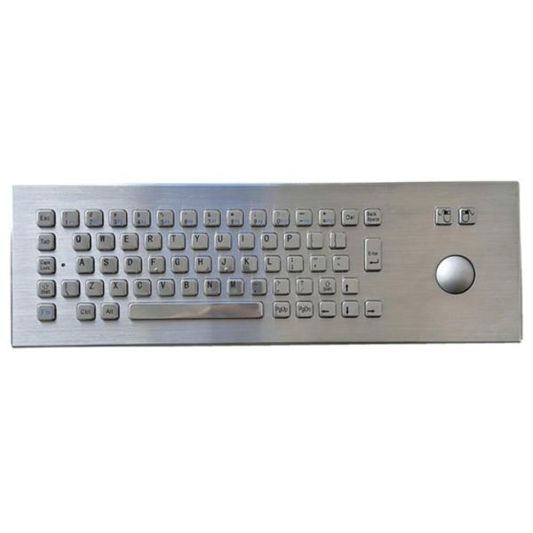 IP65/IK07 Industrial Keyboard With Trackball Featuring 38mm Trackball and SUS304 Stainless Steel Construction