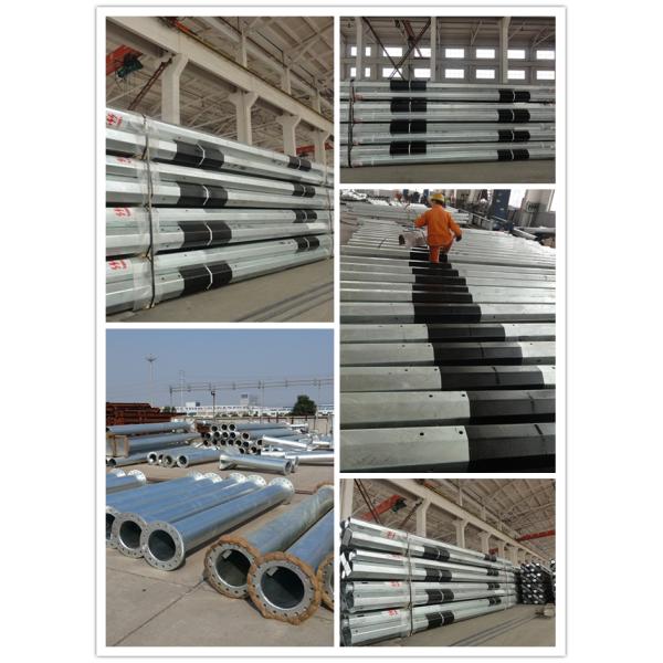 Corriente eléctrica autosuficiente anticorrosiva postes Polygona los 50m poste de acero tubular