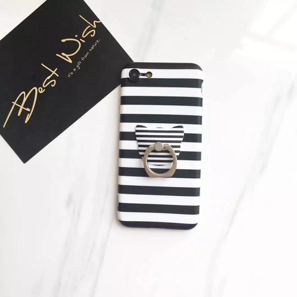 IMD Simple Fresh Pattern Style with Cartoon Ring Buckle Back Cover Cell Phone Case For iPhone 7 6s Plus