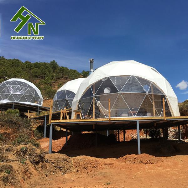 UV Resistance Hotel Glamping Geodesic Dome Tent For 10 Person
