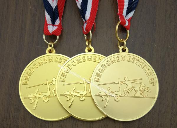 Multi Color Die Cast Medals  , Antique Basketball Or Hockey Enamel Graduation Medals