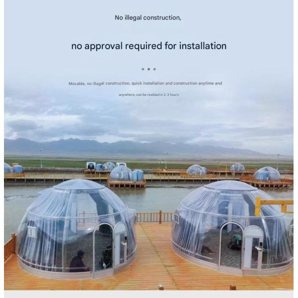 PC Outdoor Bubble House Combination for Camping Hotel Homestay Bar and Transparent Yurt Tent