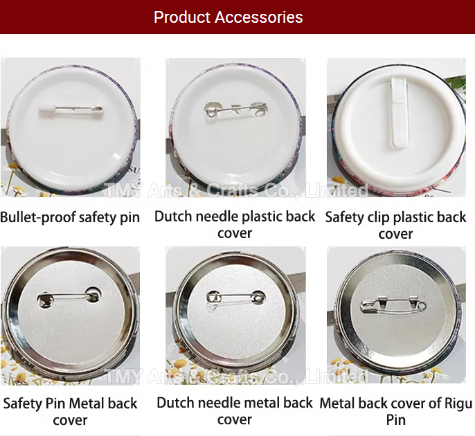 Personalized Clear Acrylic Round Button Badges Kit With Pins DIY Crafts & Craft Activities