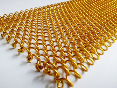 Diamond Chain Link Aluminum 2.0mm Decorative Wire Mesh