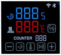 VDD 5V Display LCD negativo Branco 12 horas Display LCD termostato