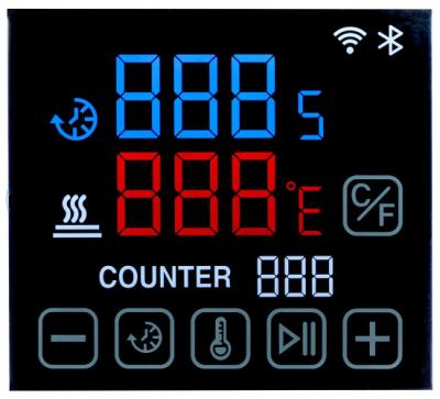 VDD 5V Negative LCD Display White 12 O'Clock Thermostat LCD Display