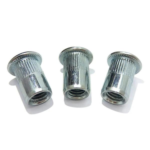 Flat Head Blind Nut Inserts Bright Zinc Plated M6 Rivet Nut Resistente à Corrosão