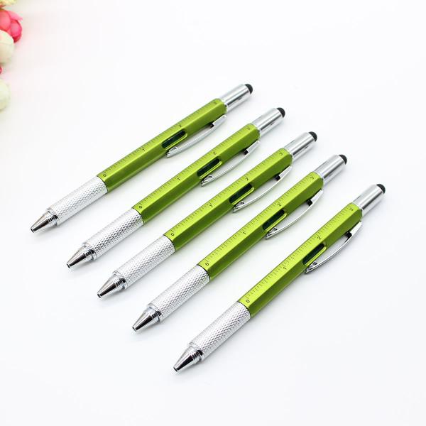 0.5 mm Gel Pen with Ruler Level Stylus and Screwdriver Small Size Big Functionality