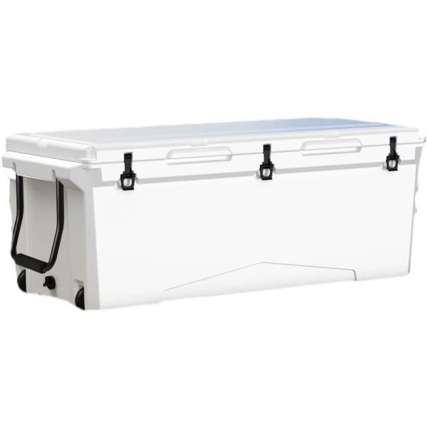 Heavy Duty 660L Rotomolded Cooler Box with 50mm PU Foam and Folk Lift Bottom for Fish Transportation