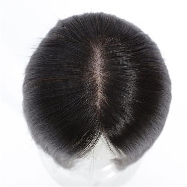 Manufacture 150% Density Real Human Hair Toupee for Women in Straight Style