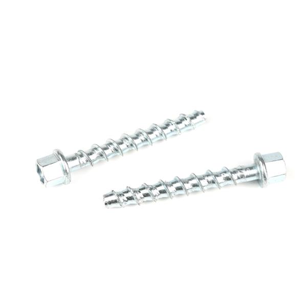 Ancrages à vis en béton en acier au carbone plaqué en zinc pour système de plafond