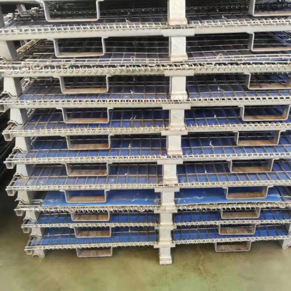 Heavy Duty Collapsible Wire Mesh Cages Foldable Structure With Caster Wheels