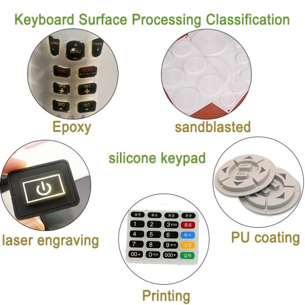 Heavy Machinery Rubber Keypad Membrane Switch For Fuel Dispenser Silica Gel Dies