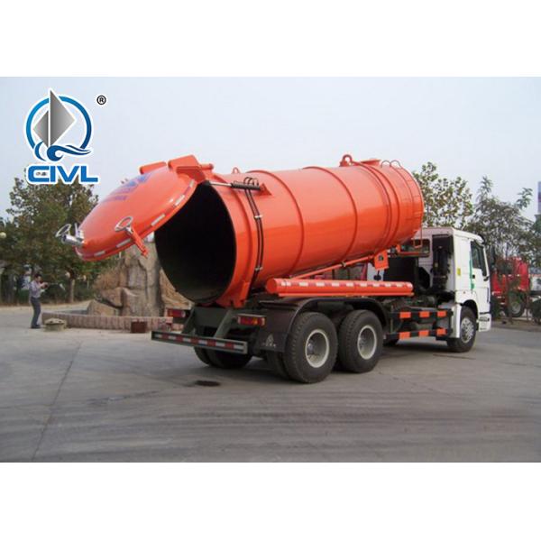 500r/Min Sewage Vacuum Truck SWZ 4X2 10 M3 L/RHD With Safety Belts Sewage Suction Pump