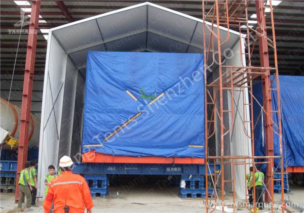 Large Workshop Custom Made Industrial Storage Tents White Pvc Fabric Cover